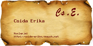 Csida Erika névjegykártya